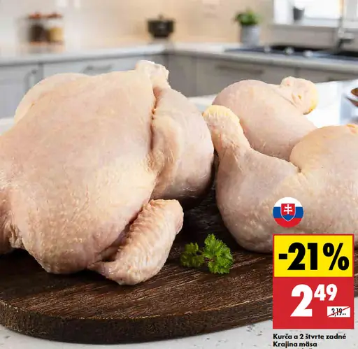 Kurča a 2 zadné štvrtky