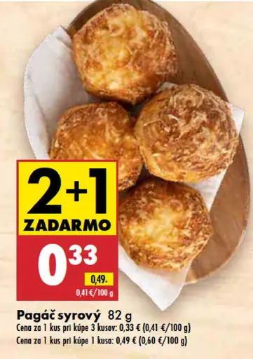 Pagáč syrový – cena pri kúpe 3 kusov
