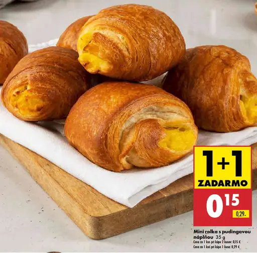 Mini rolka s pudingovou náplňou – cena pri kúpe 2 kusov