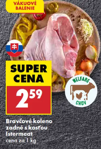 Bravčové koleno zadné s kosťou