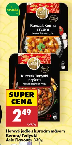 Asia Flavours hotové jedlo s kuracím mäsom Kurczak Korma z ryżem