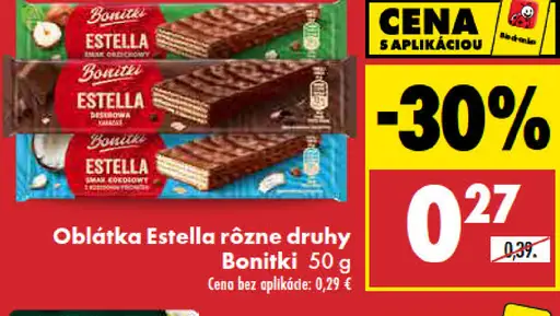 Bonitki Estella oblátka rôzne druhy