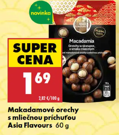 Asia Flavours makadamové orechy s mliečnou príchuťou