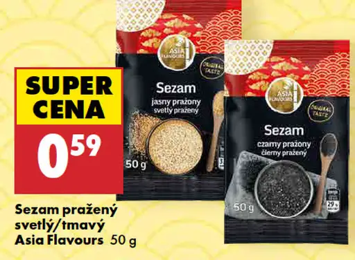 Asia Flavours sezam pražený svetlý/čierny