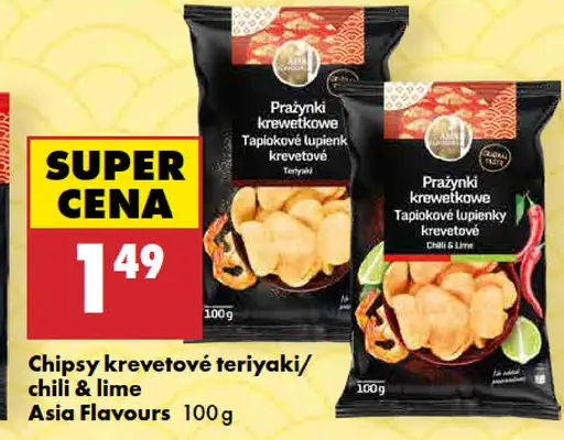 Asia Flavours chipsy krevetové teriyaki