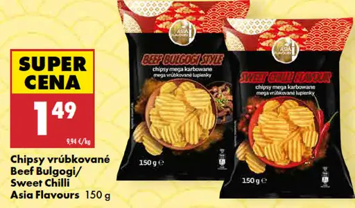 Asia Flavours chipsy vyrúbkované Beef Bulgogi