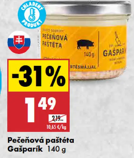 Pečeňová paštéta Gašparík