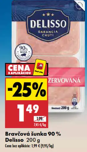 Delisso Bravčová šunka 90 %