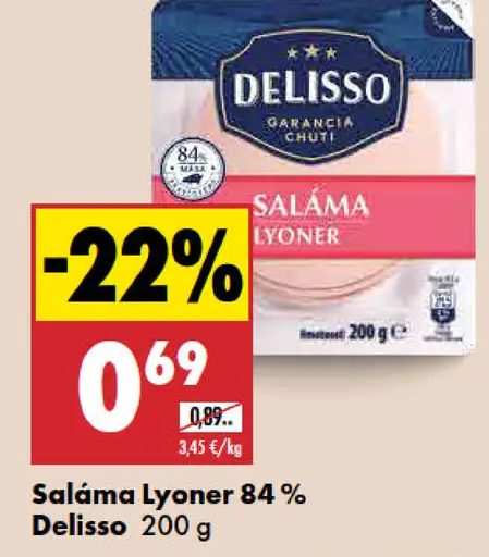 Saláma Lyoner 84% Delisso