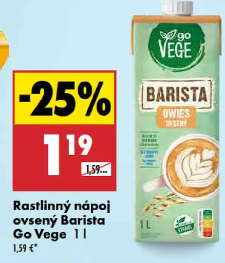 Go Vege Rastlinný nápoj ovsený