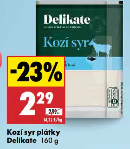 Delikate Kozí syr plátky