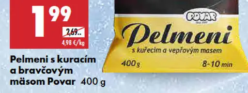 Pelmeni s kuracím a bravčovým mäsom Povr
