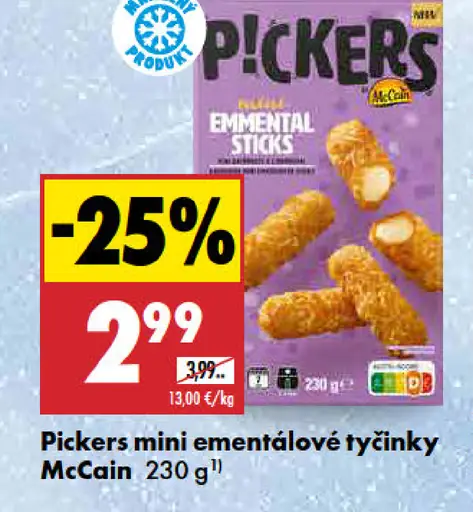 Pickers mini ementálové tyčinky McCain