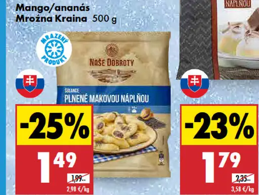 Naše Dobroty Šúľance plnené makovou náplňou