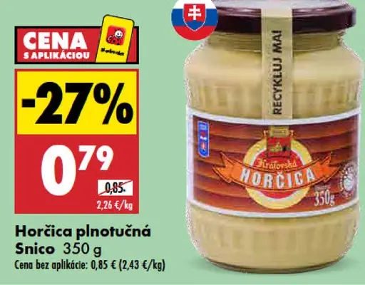 Horčica plnotučná Snico