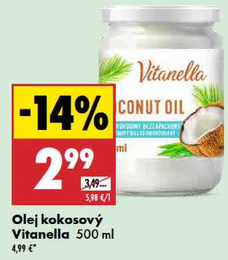 Vitanella Olej kokosový