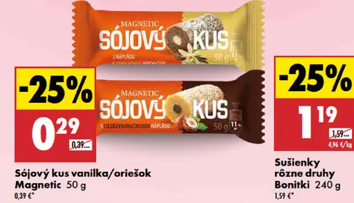Magnetic Sójový suk vanilka/oriešok