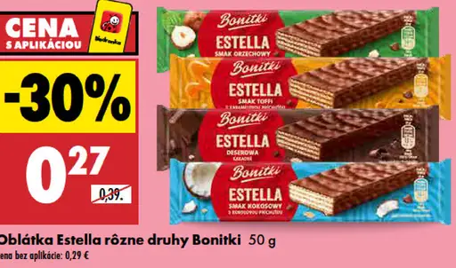 Bonitki Estella oblátka rôzne druhy