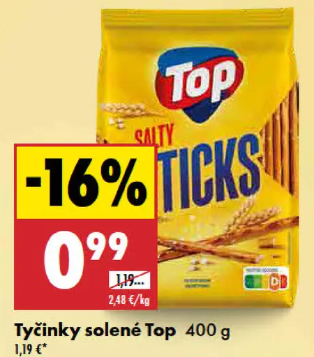 Top slané tyčinky