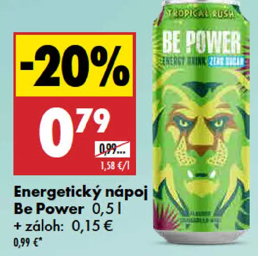 Be Power Energetický nápoj plechovka