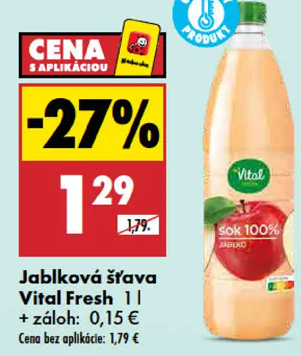 Vital Fresh jablková šťava 100%