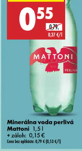 Minerálna voda perlivá Mattoni