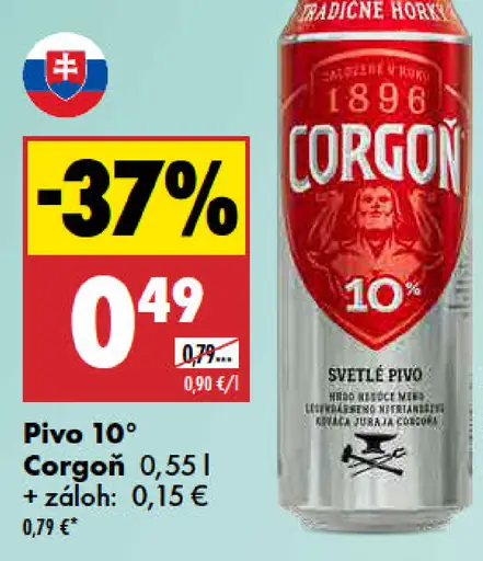 Corgoň 10° plechovka