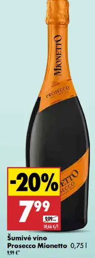 Šumivé víno Prosecco Mionetto