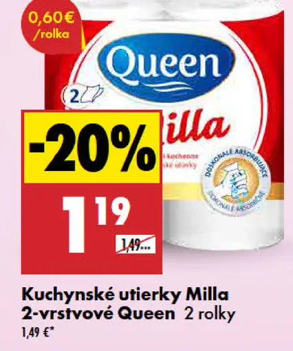 Kuchynské utierky Queen Milla