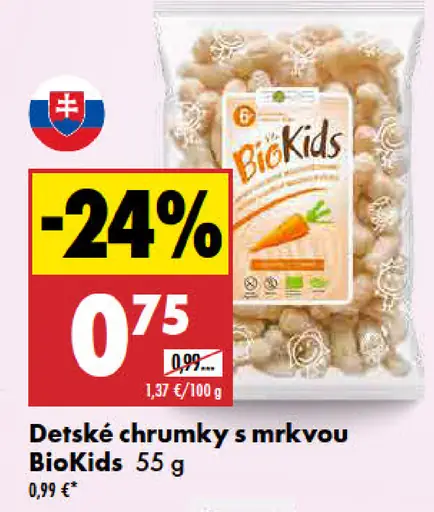 BioKids Detské chrumky s mrkvou