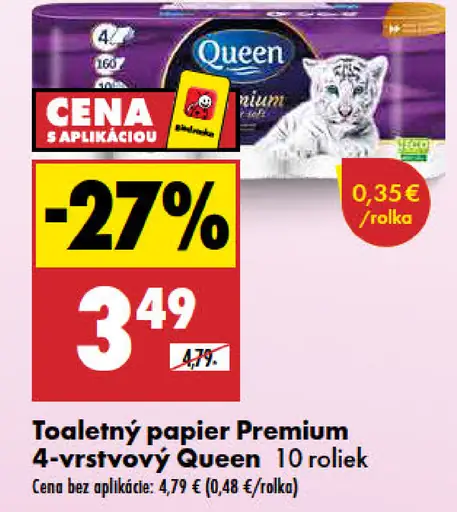 Queen Toaletný papier Premium 4-vrstvový
