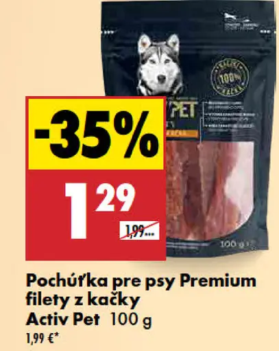 Activ Pet Premium pochúťka pre psy filety z kačky