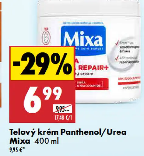 Mixa Telový krém Panthenol/Urea