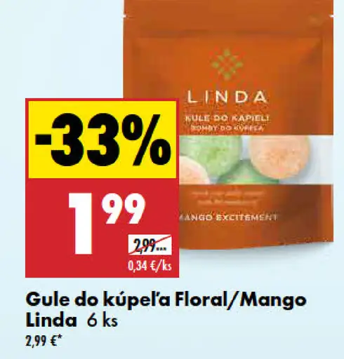 Linda gule do kúpeľa Floral/Mango