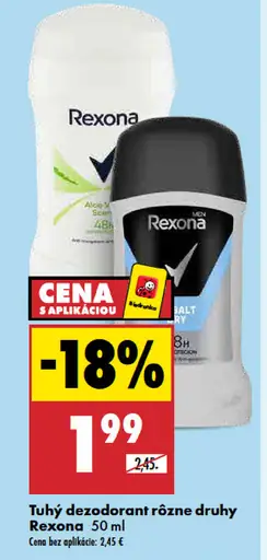 Rexona Tuhý dezodorant rôzne druhy