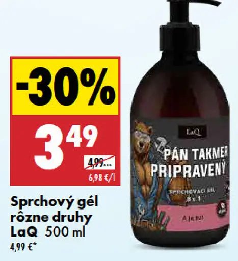 Sprchový gél rôzne druhy LaQ