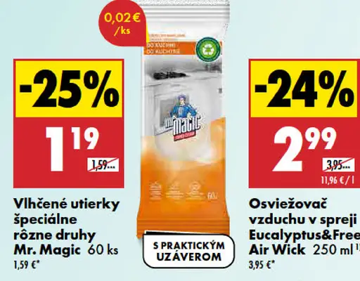 Mr. Magic vlhčené utierky špeciálne