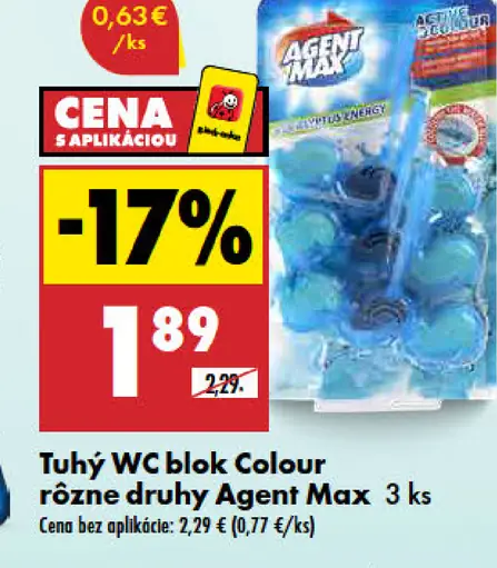 Agent Max Tuhý WC blok Colour