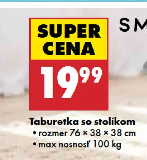 Smukee taburetka so stolíkom