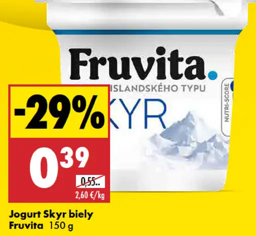 Fruvita Jogurt Skyr biely
