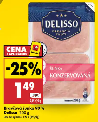 Delisso Bravčová šunka 90 %