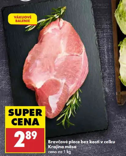 Bravčové plece bez kosti, v celku