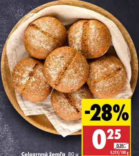 Celozrnná žemľa
