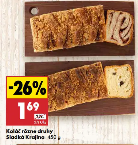 Sladká Krajina koláč rôzne druhy