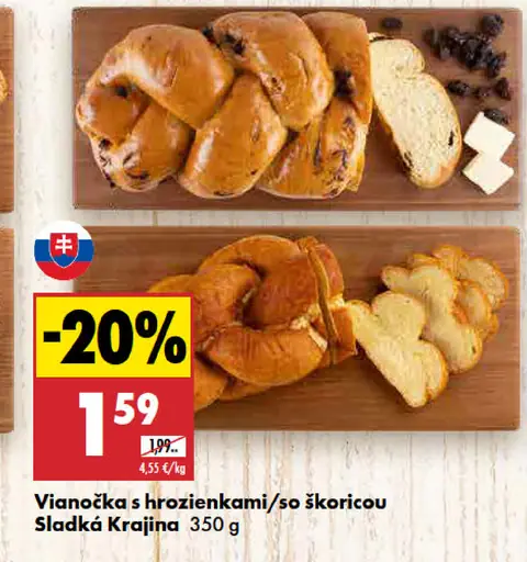 Sladká Krajina Vianočka s hrozienkami