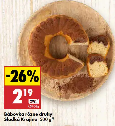Sladká Krajina bábovka rôzne druhy