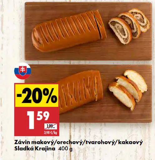 Sladká Krajina závin tvarohový