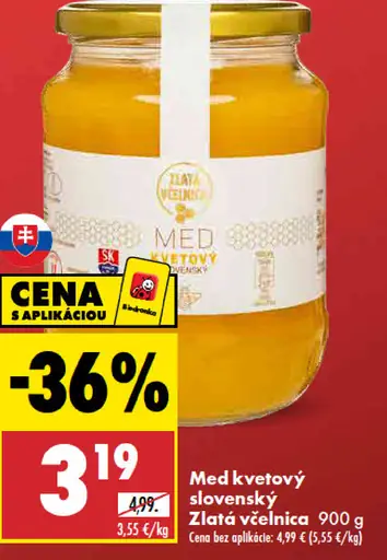 Zlatá včelnica slovenský kvetový med