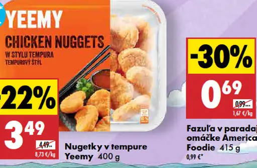Nuggetky v tempure Yeemy