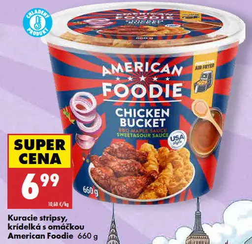 Kuracie stripsy, krídelká s omáčkou American Foodie